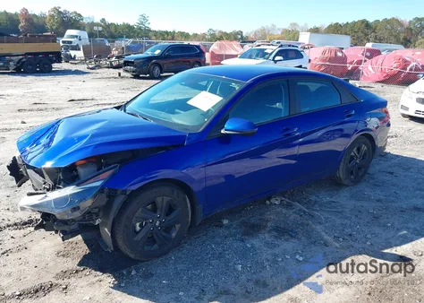 2023 Hyundai Elantra Hybrid Blue from USA, damaged, VIN KMHLM4AJ5PU045806